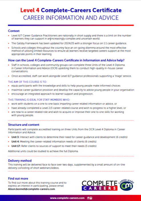 Apprenticeship and Courses - Complete Careers